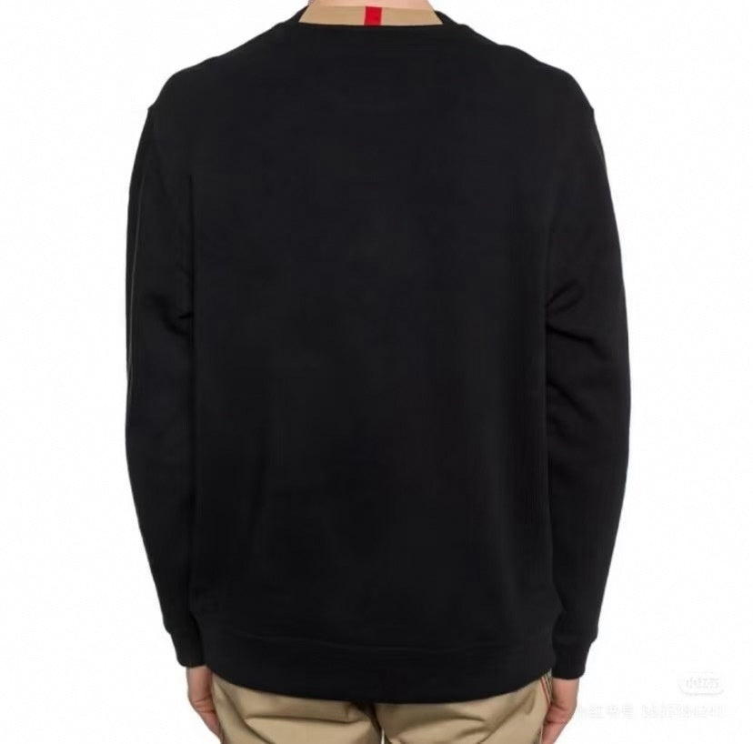 Icon Stripe Collar Cotton Sweatshirt