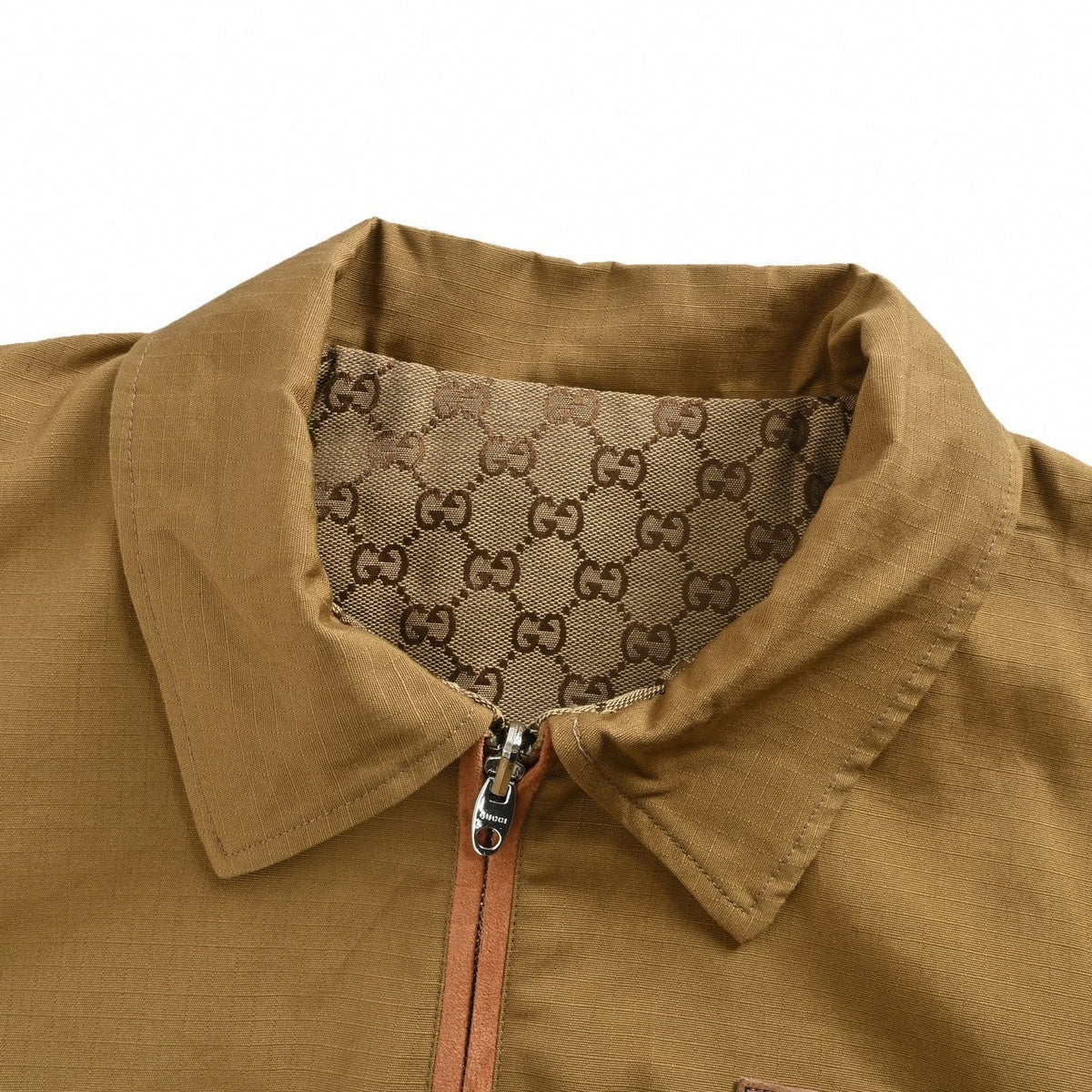 Reversible GG Monogram Cotton-Blend Blouson | Camel & Beige