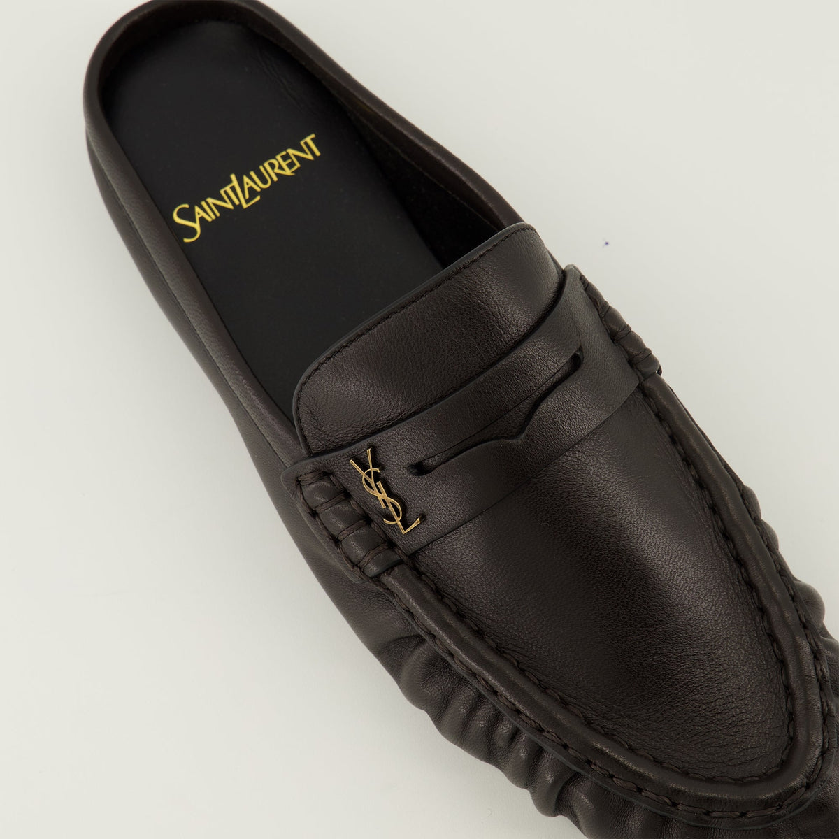 Black Loafer Mules