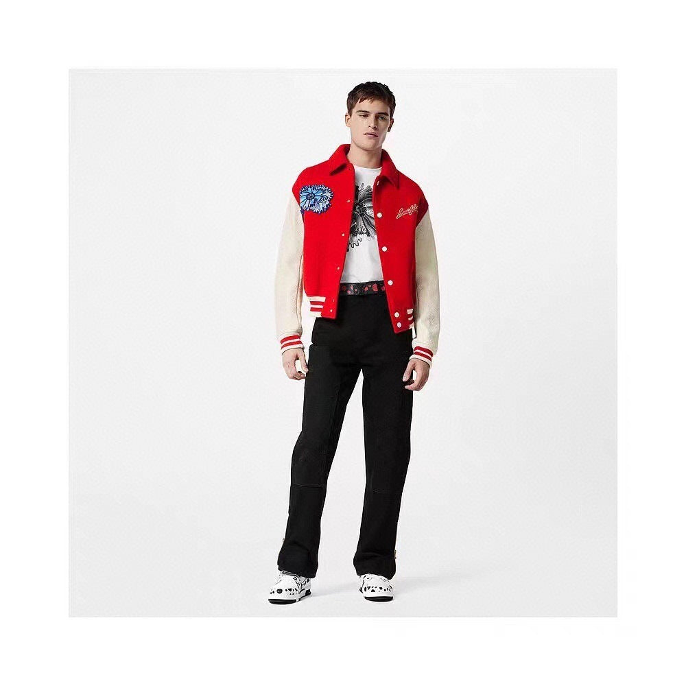 x Yayoi Kusama floral-embroidery jacket