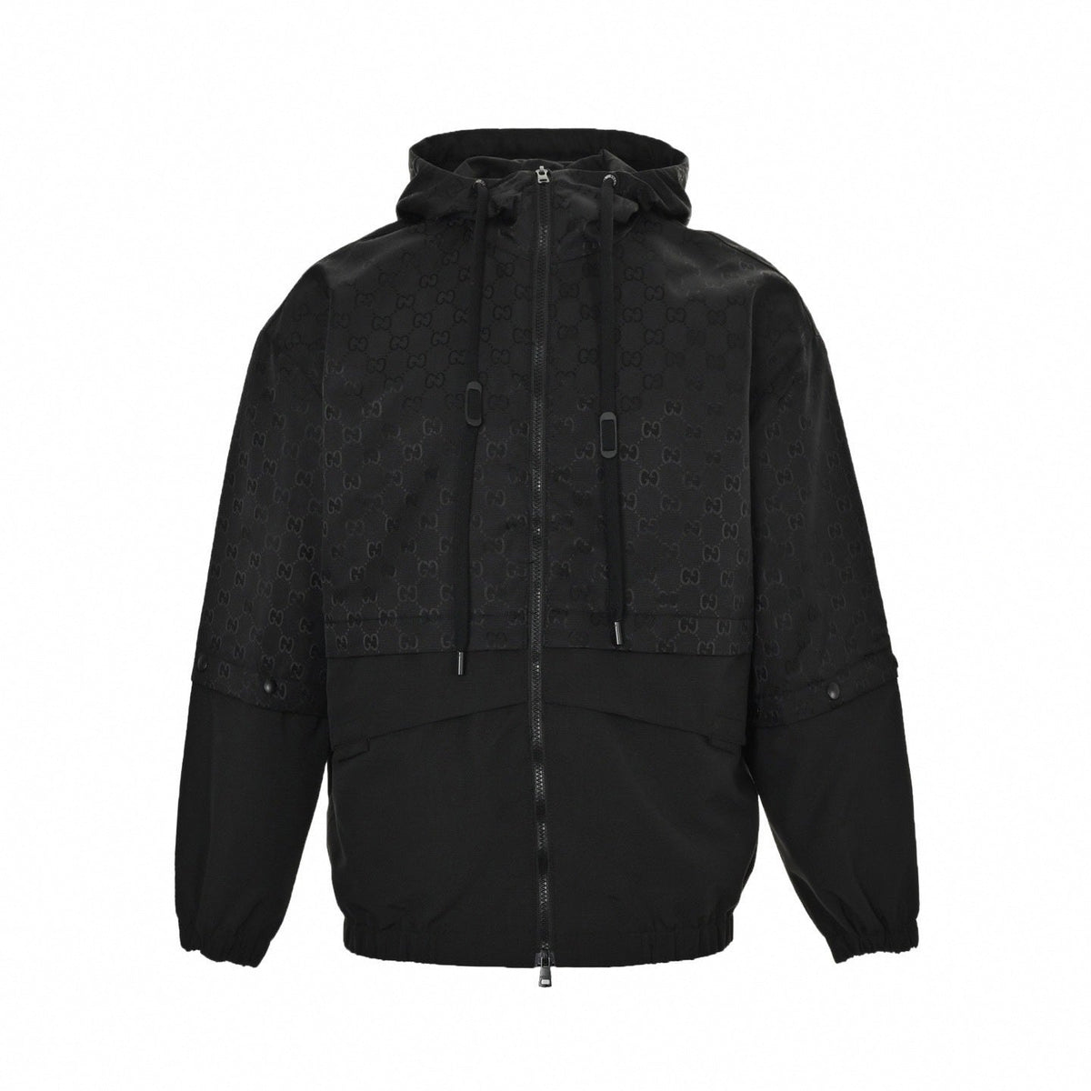 GG Jacquard Panelled Hooded Jacket