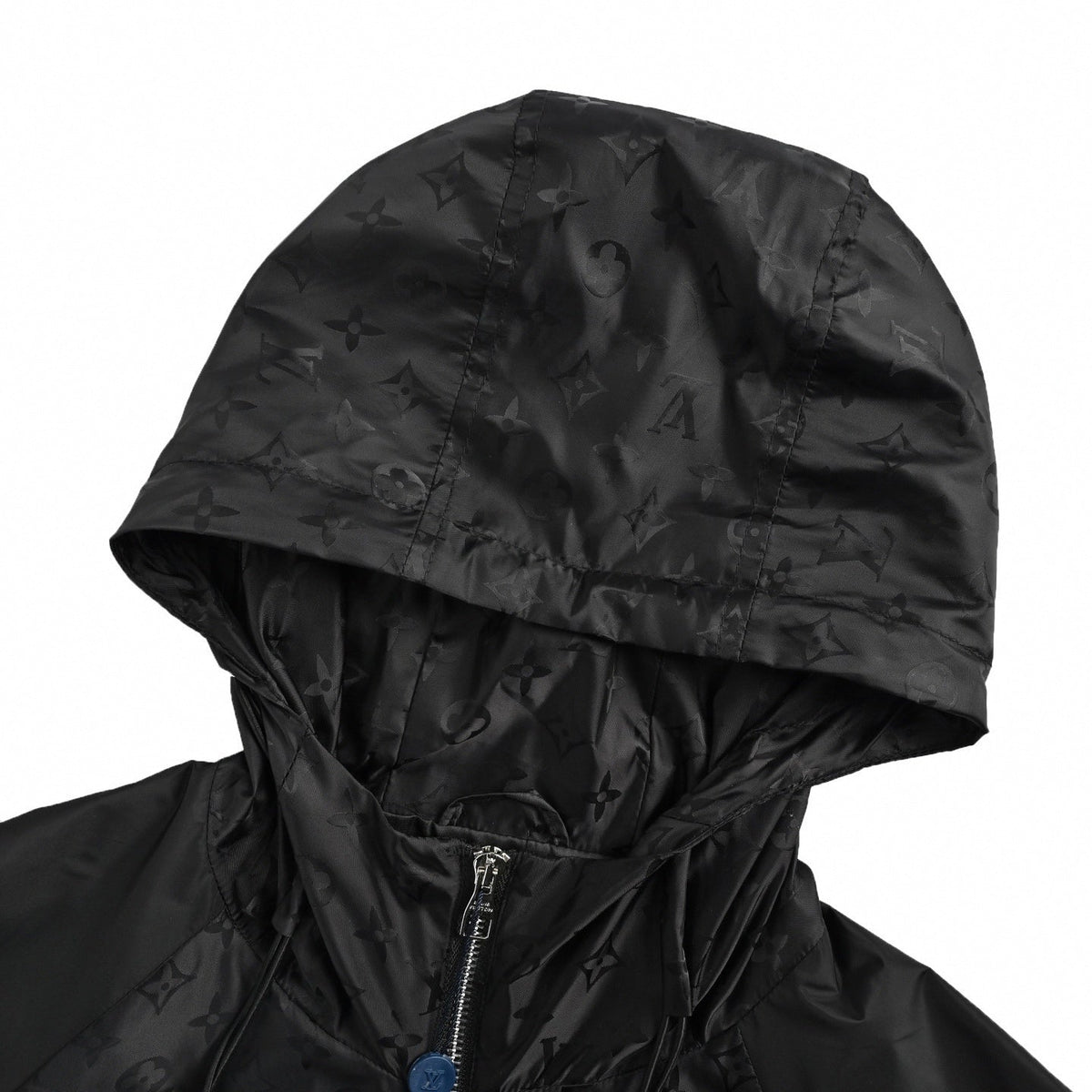Monogram Windbreaker | Black & Grey | Slim Fit