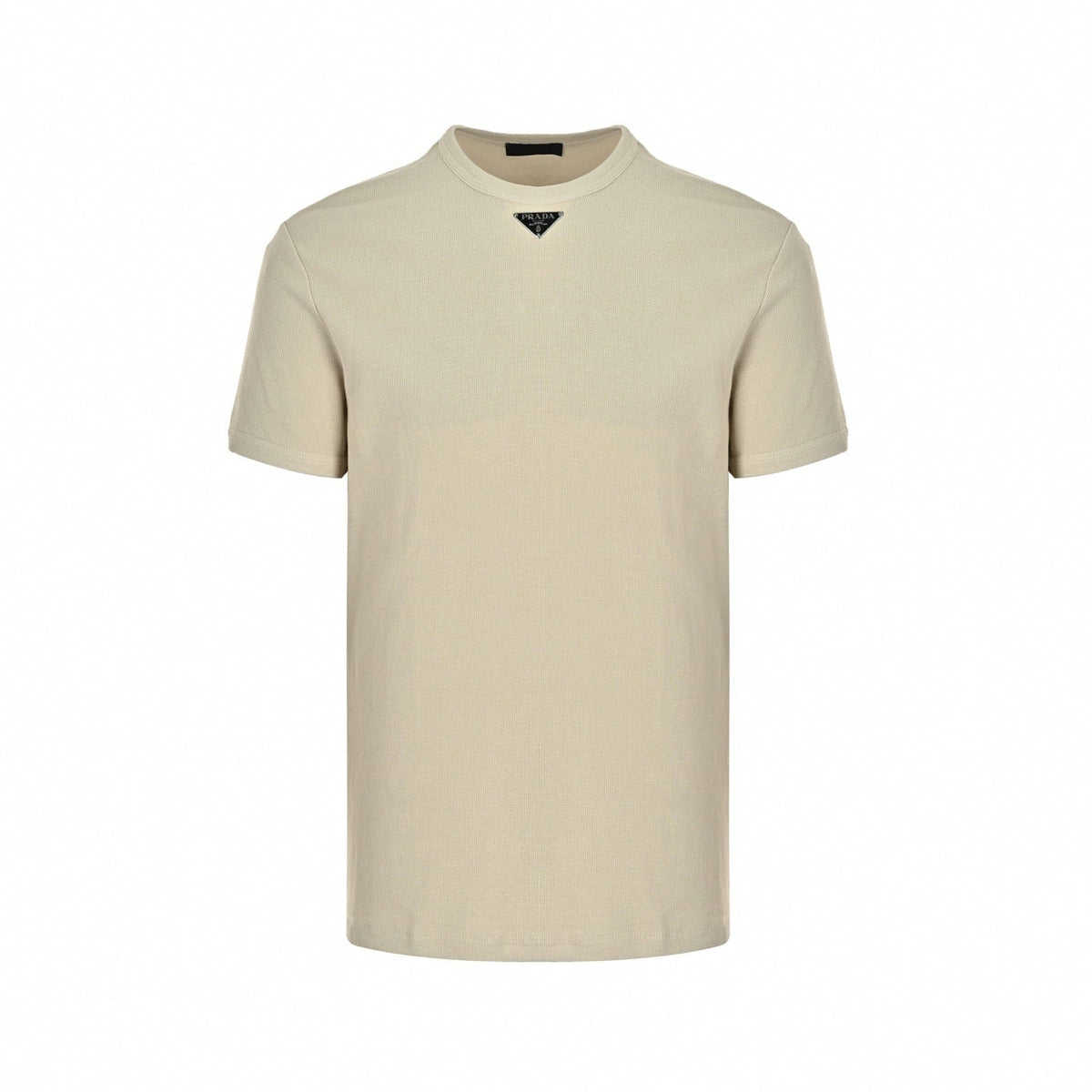 Textured Triangle Logo T-Shirt | Beige