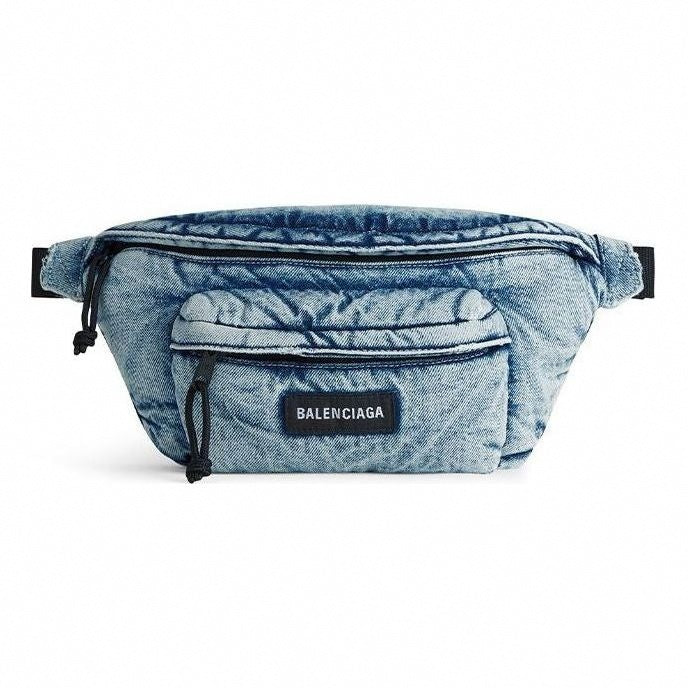 Padded Denim Belt Bag