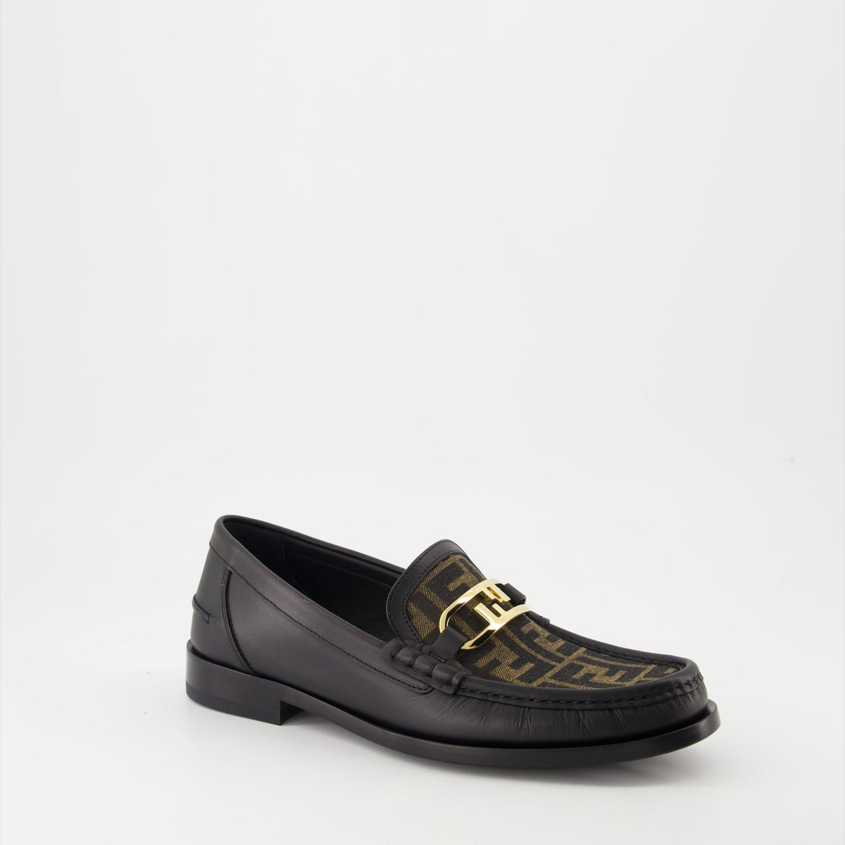 Fendi O'Lock Leather Loafers