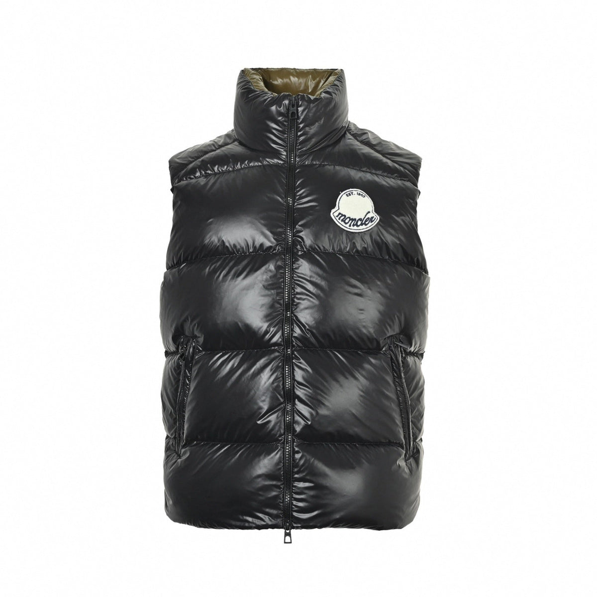 Logo-Patch High-Gloss Puffer Vest