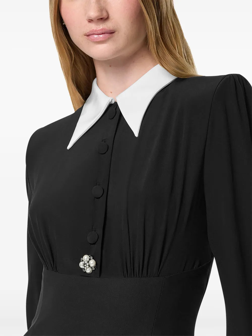 Mini Black Silk Dress