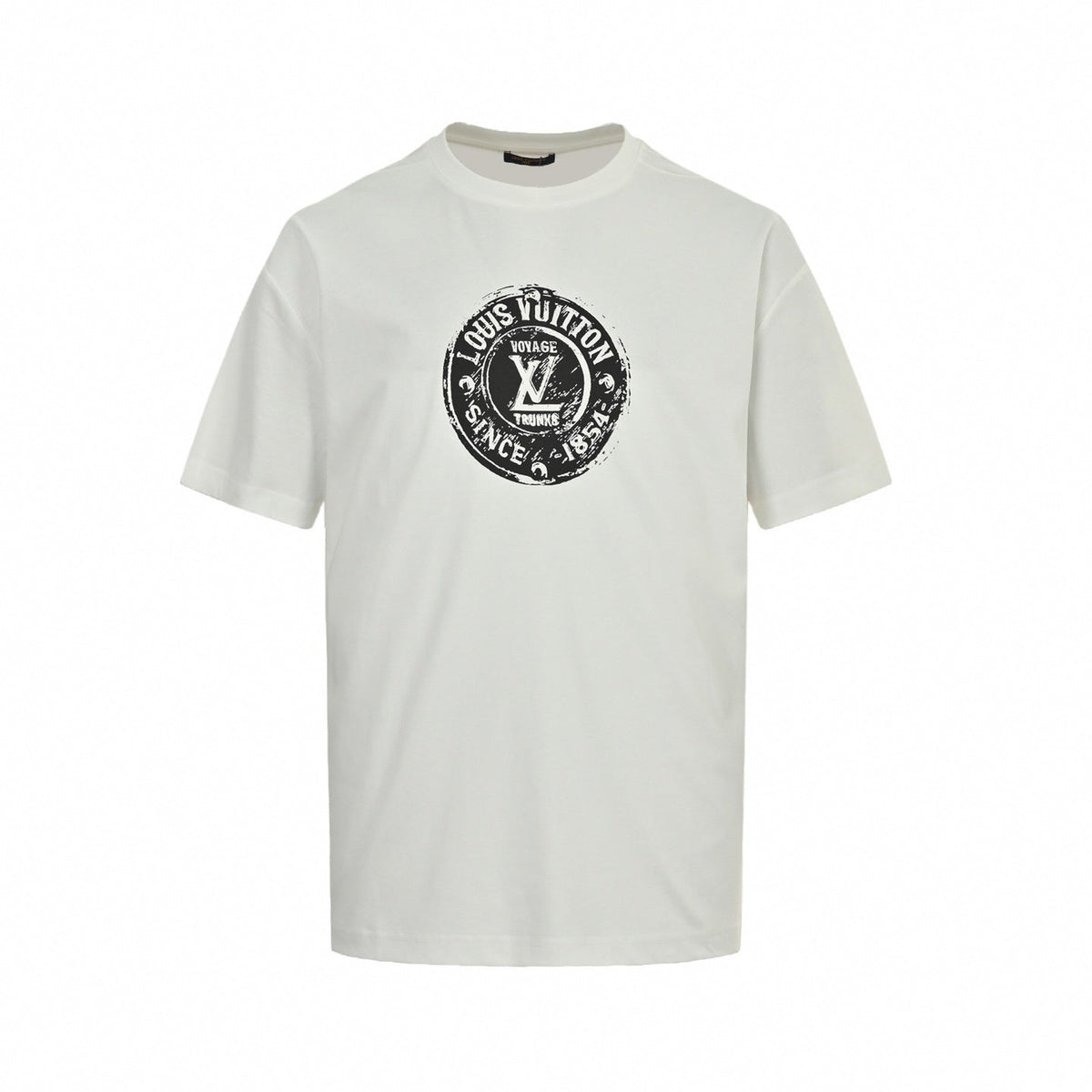 Voyage Stamp Cotton T-Shirt | White
