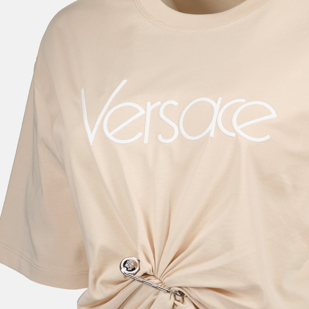 Safety Pin Crop T-Shirt