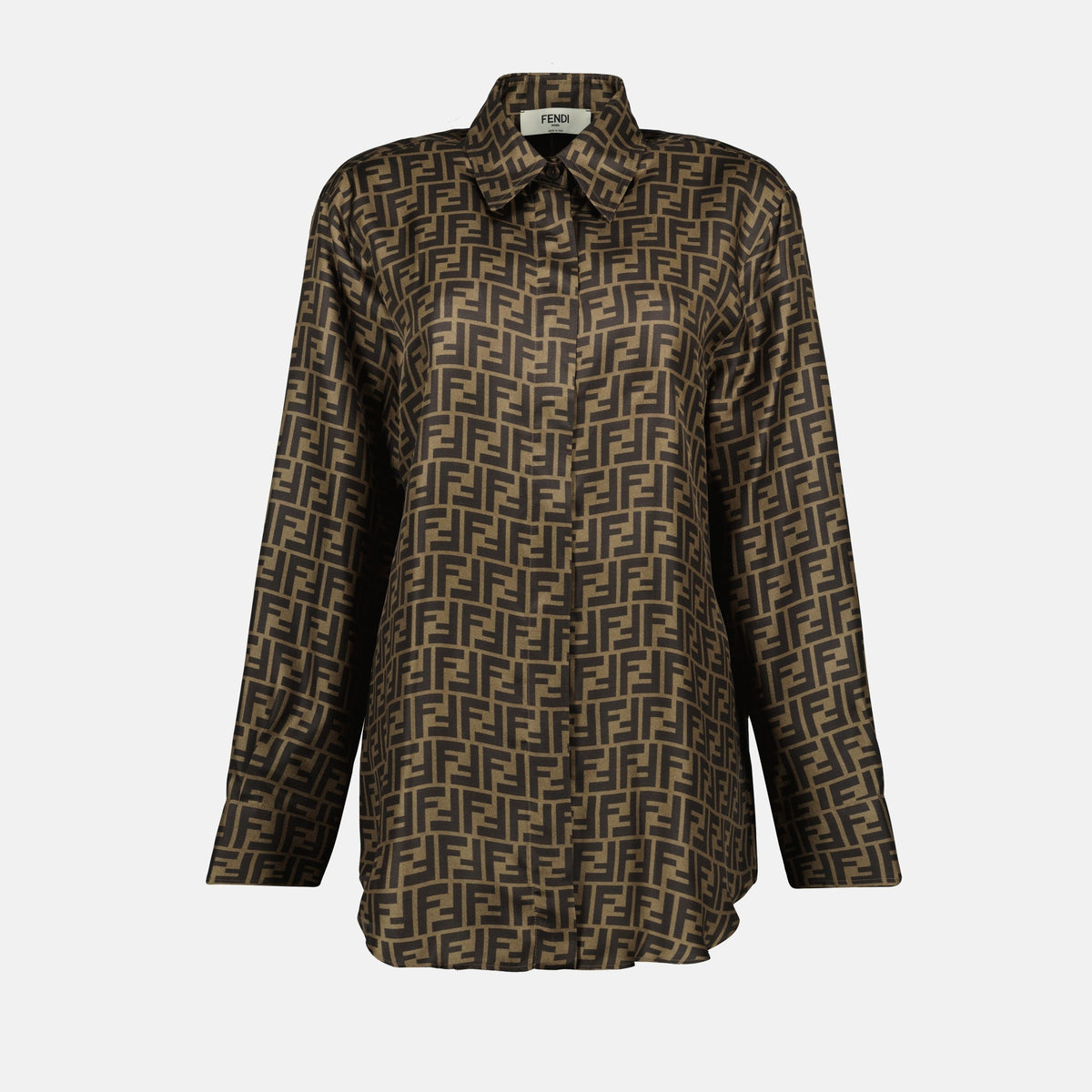 FF Brown Silk Shirt
