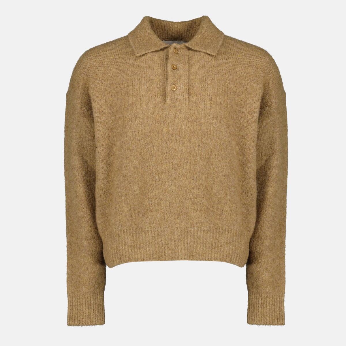 Brown Wool Polo