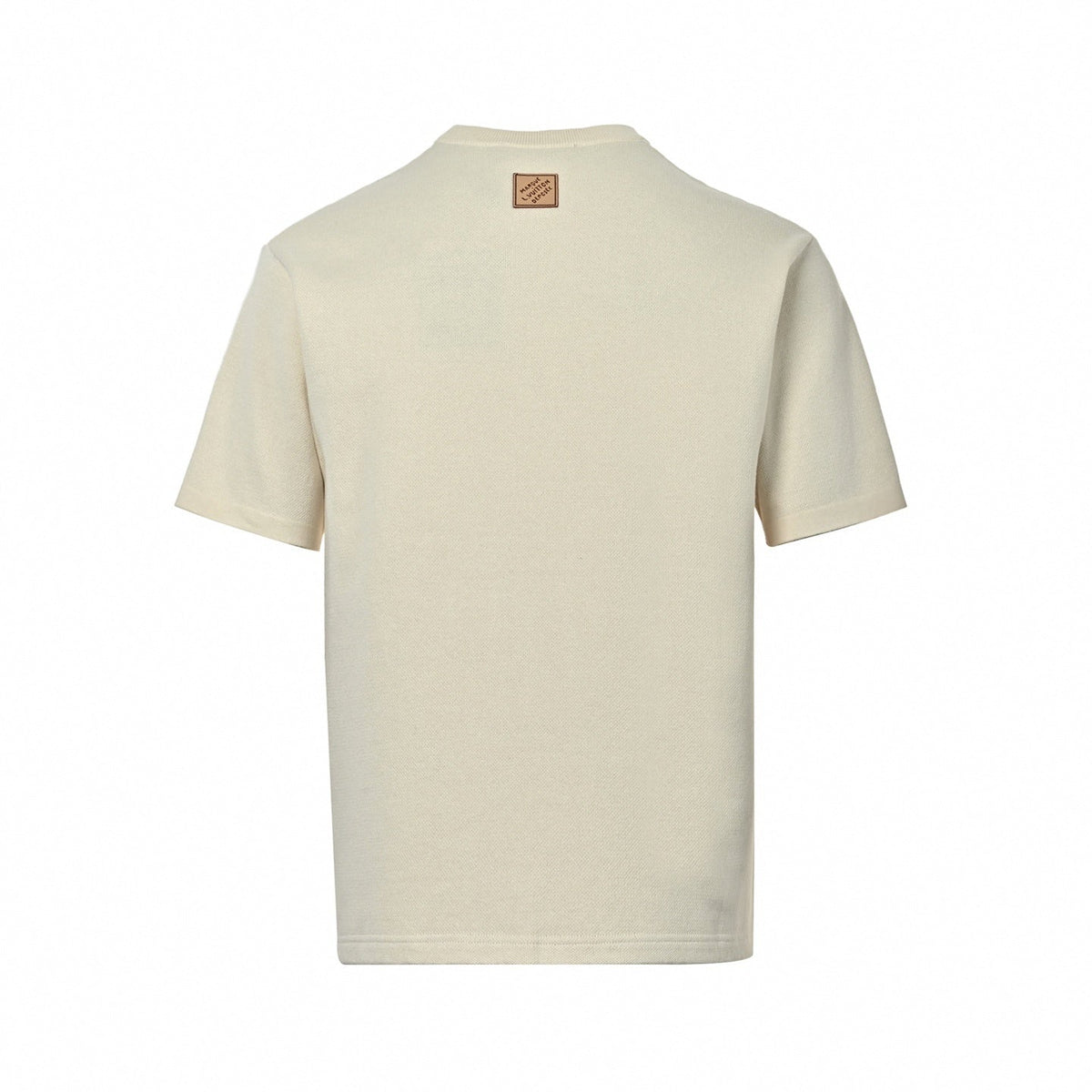 Oversized Monogram Flower Knit T-Shirt - Cream