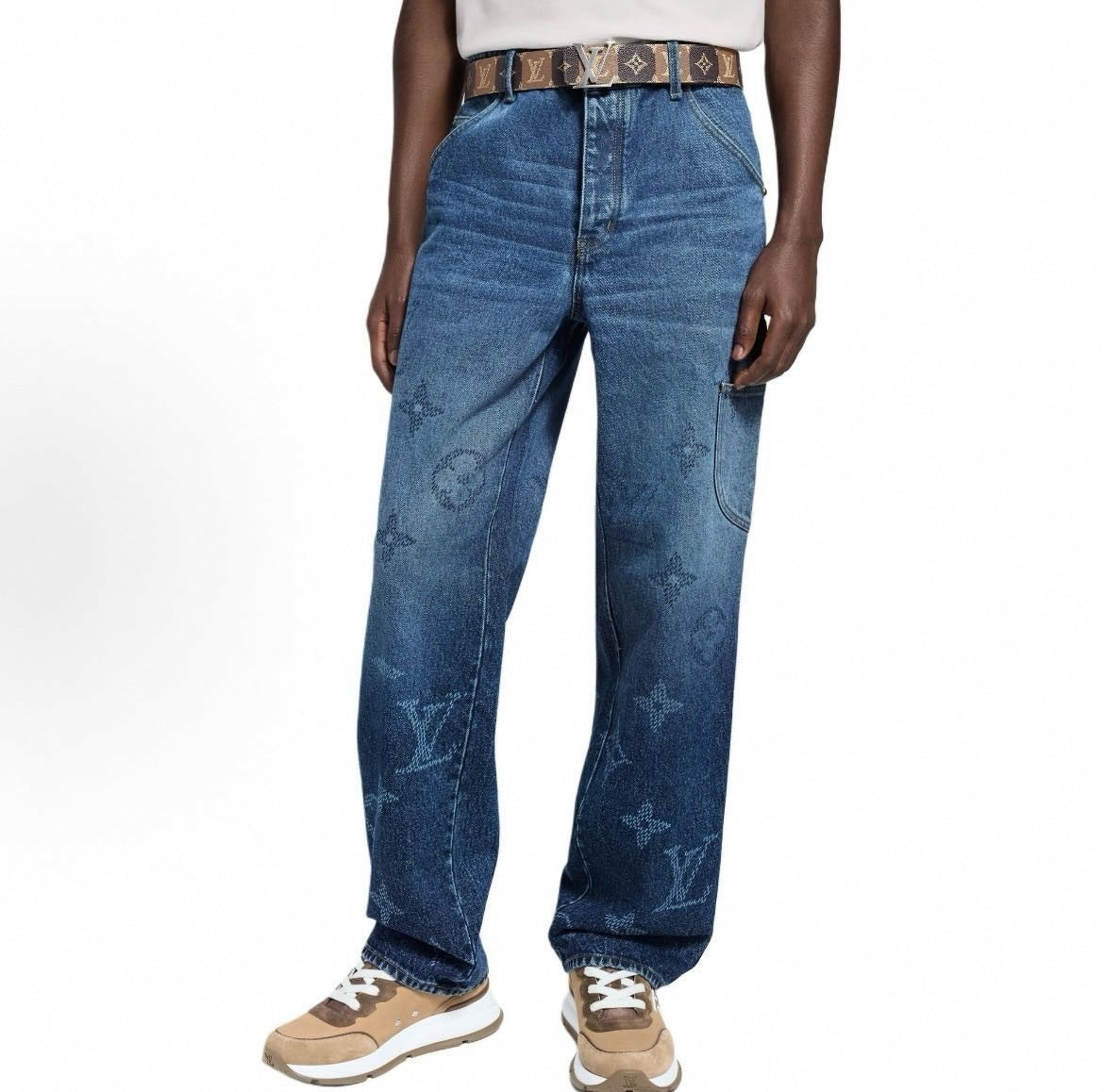 Monogram Gradient Denim Jeans | Vintage Blue