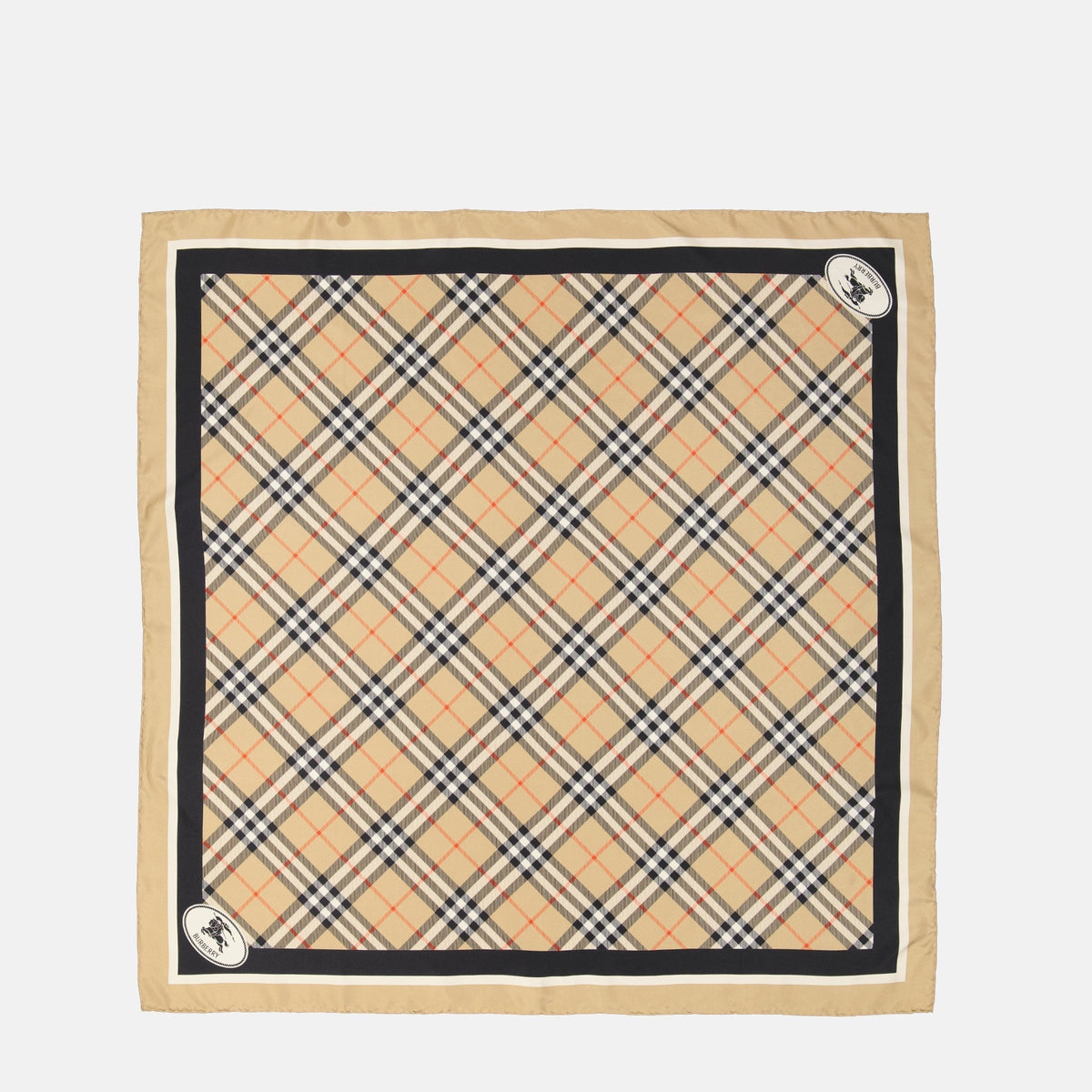 Checked Silk Scarf