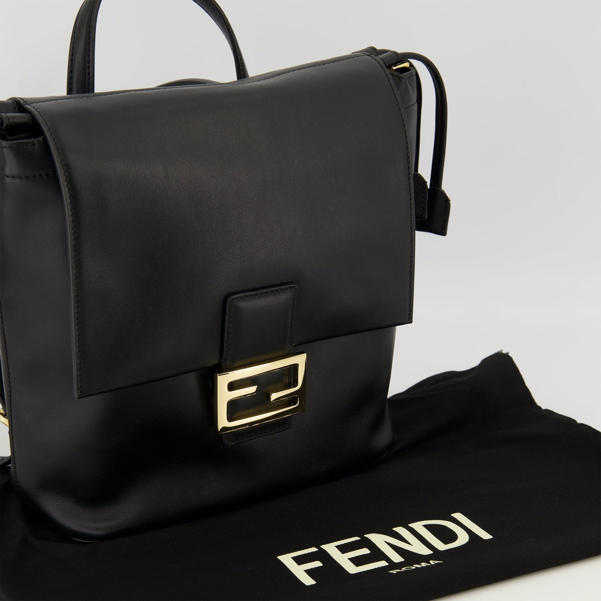 Black Leather Backpack