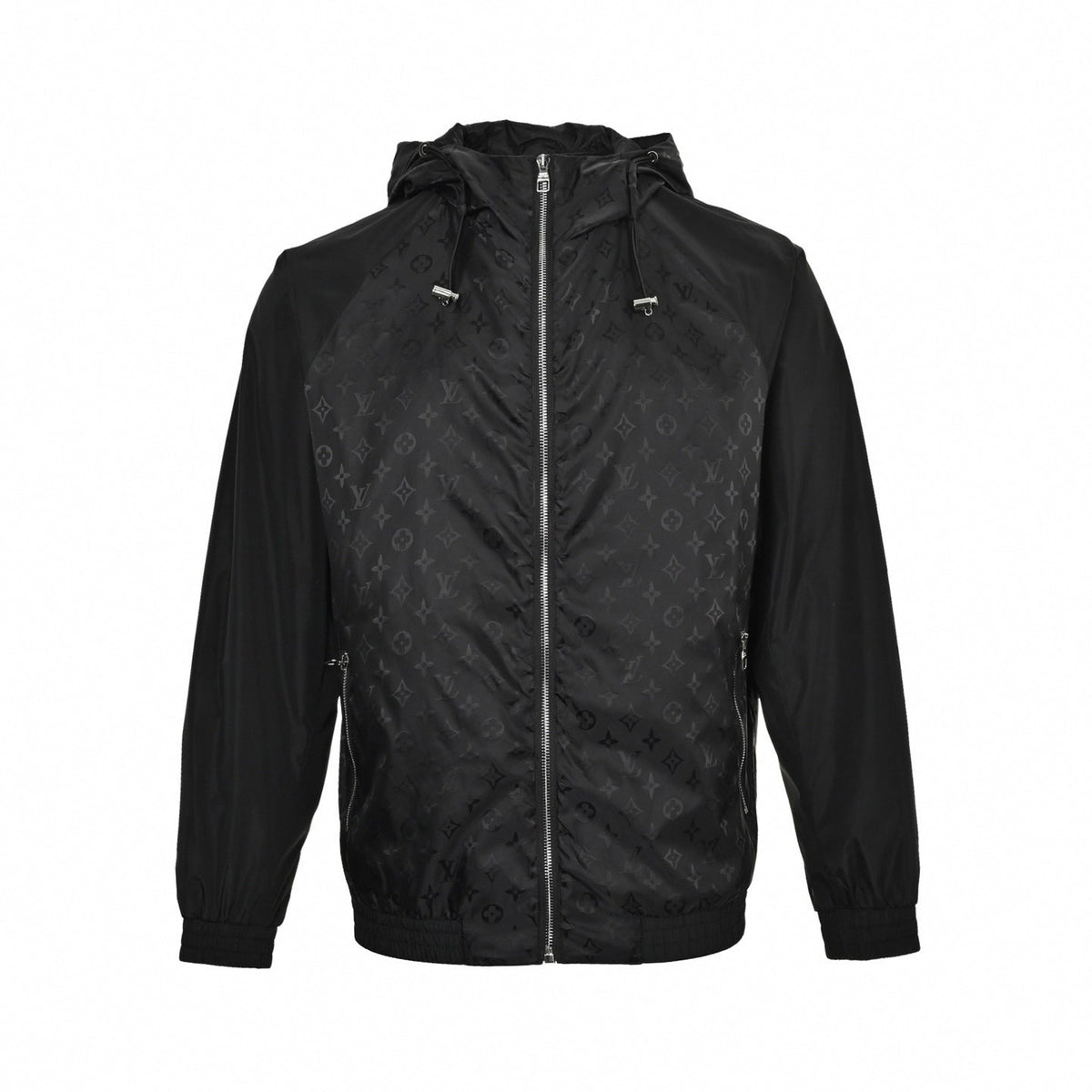 Monogram Windbreaker | Black & Grey | Slim Fit