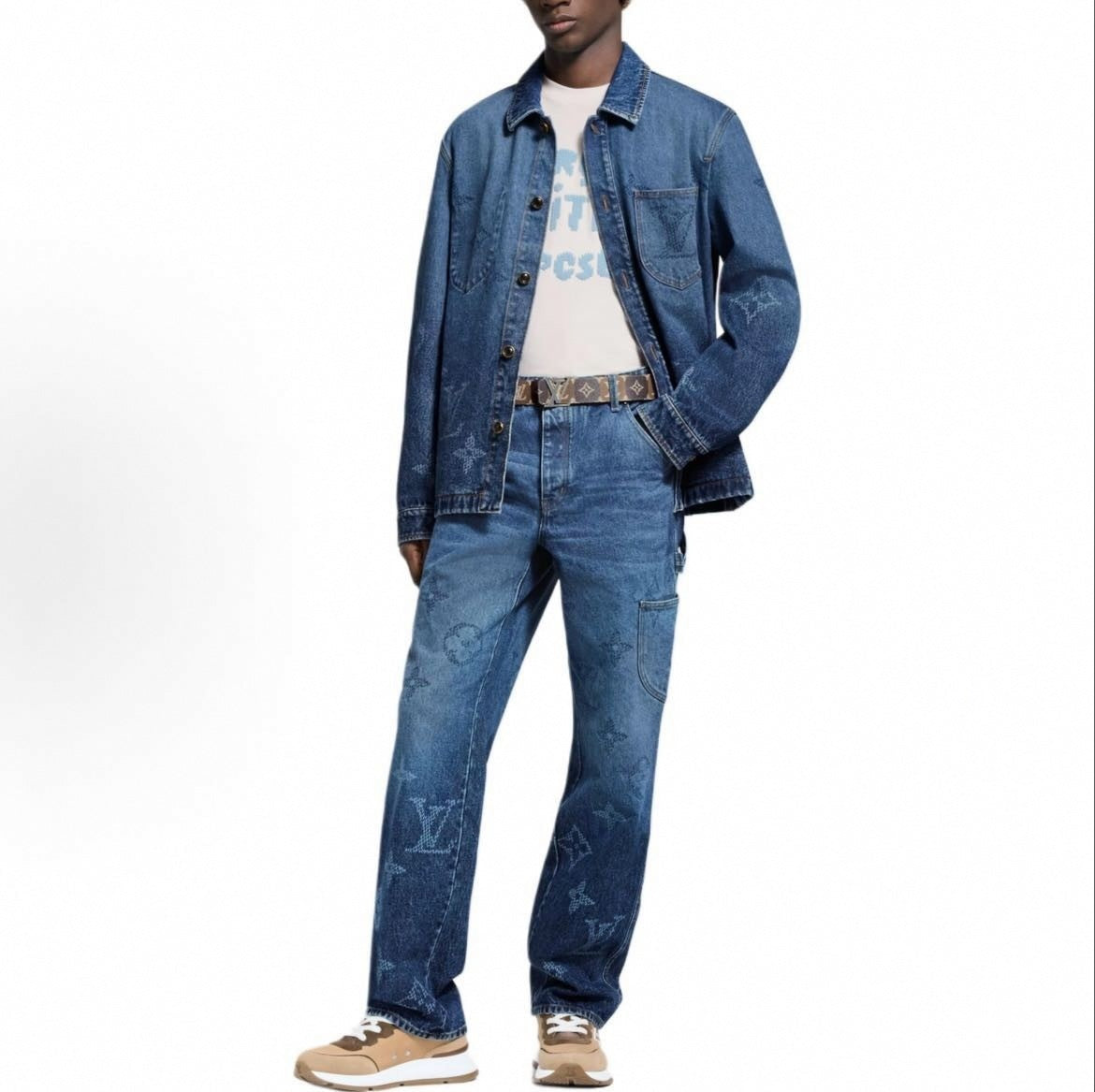 Monogram Gradient Denim Jeans | Vintage Blue