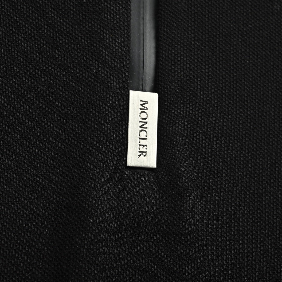 Zip-Neck Polo Shirt - Black