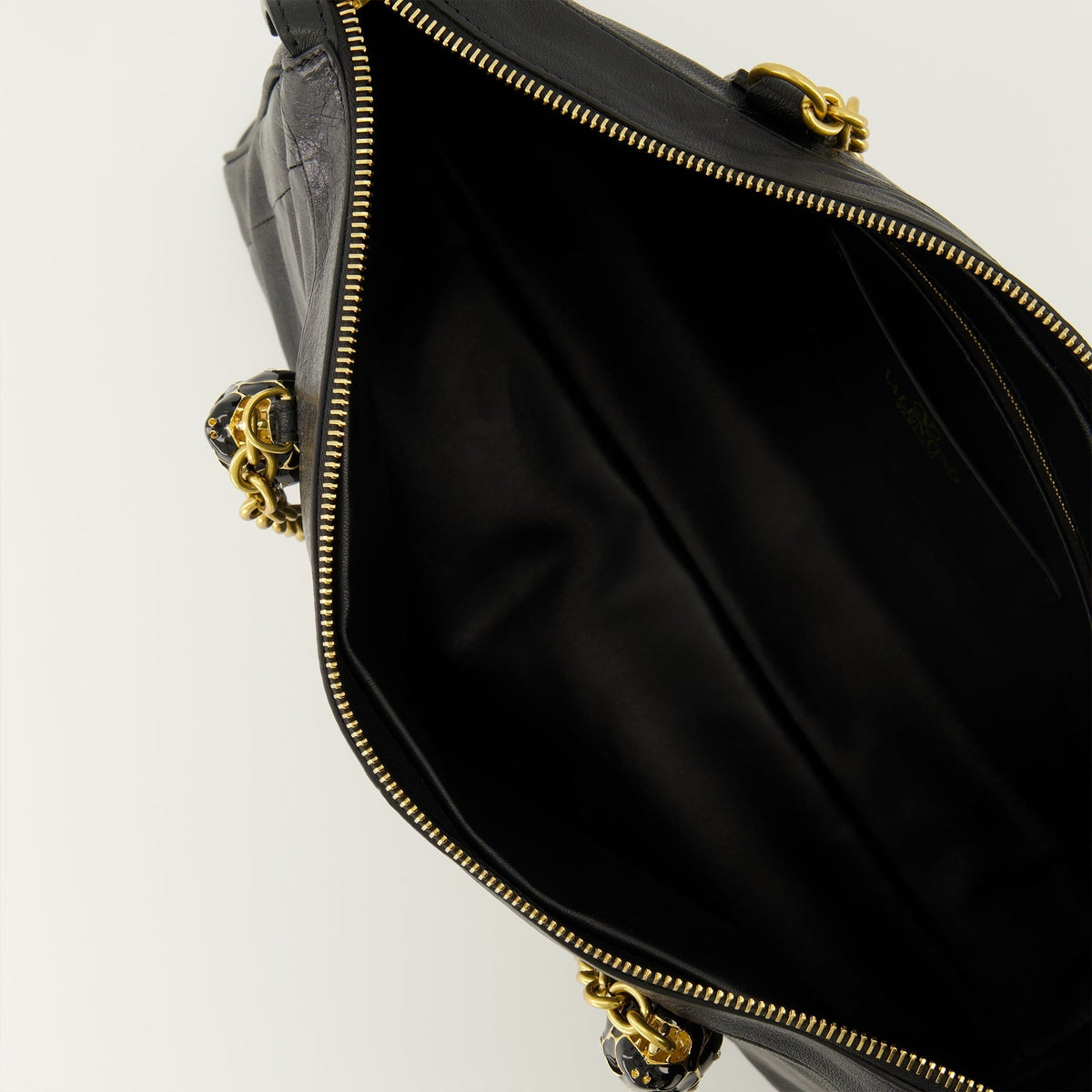 Panthea Black Leather Bag