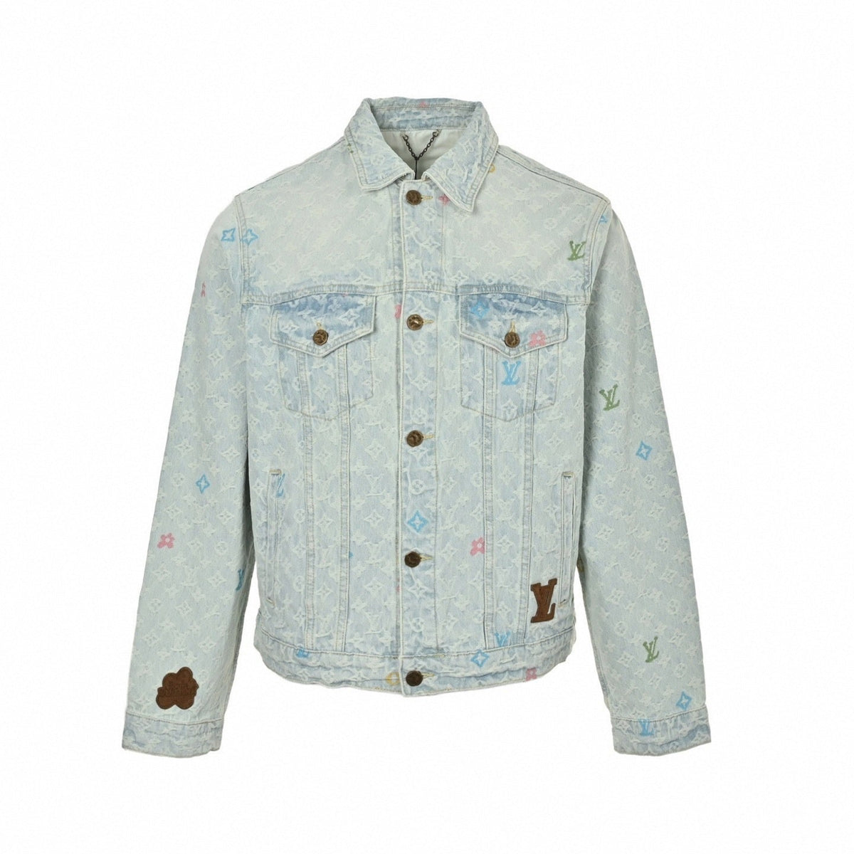 Pastel Monogram Denim Jacket | Light Blue
